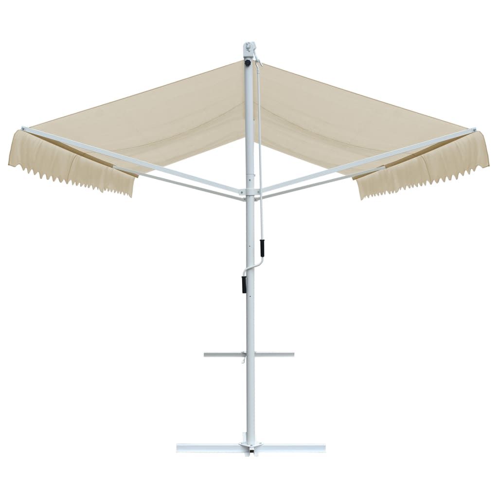 vidaXL Toldo de pie independiente color crema 600x300 cm