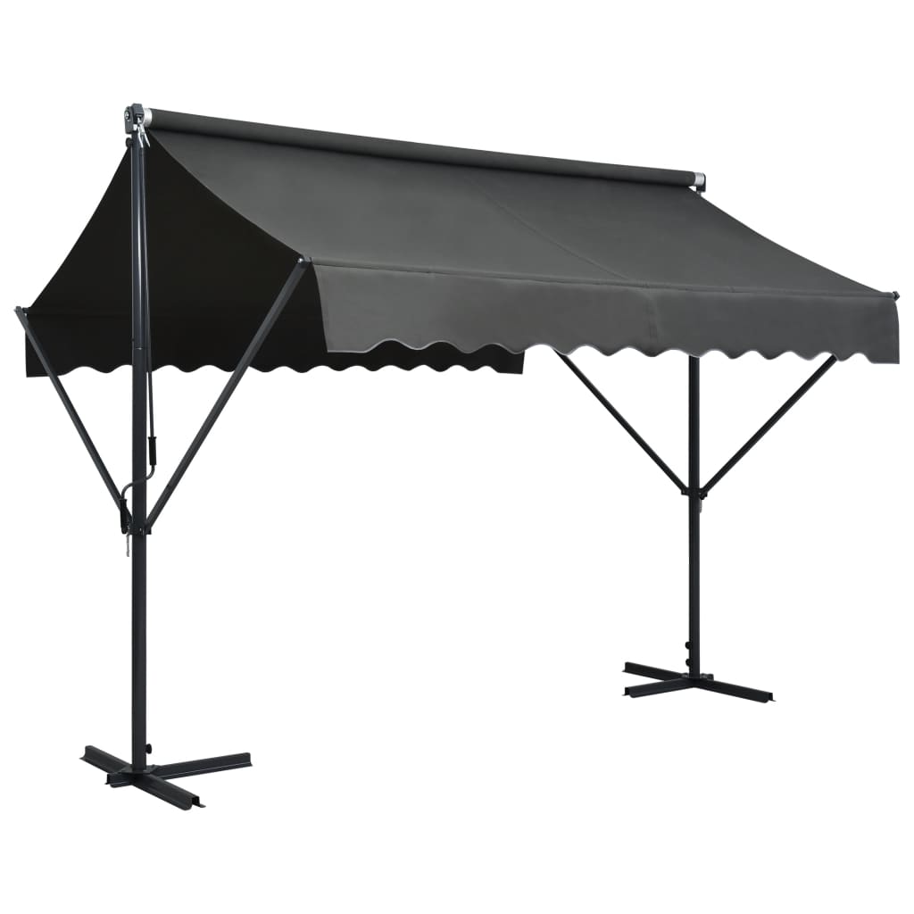 vidaXL Toldo de pie independiente gris antracita 300x300 cm