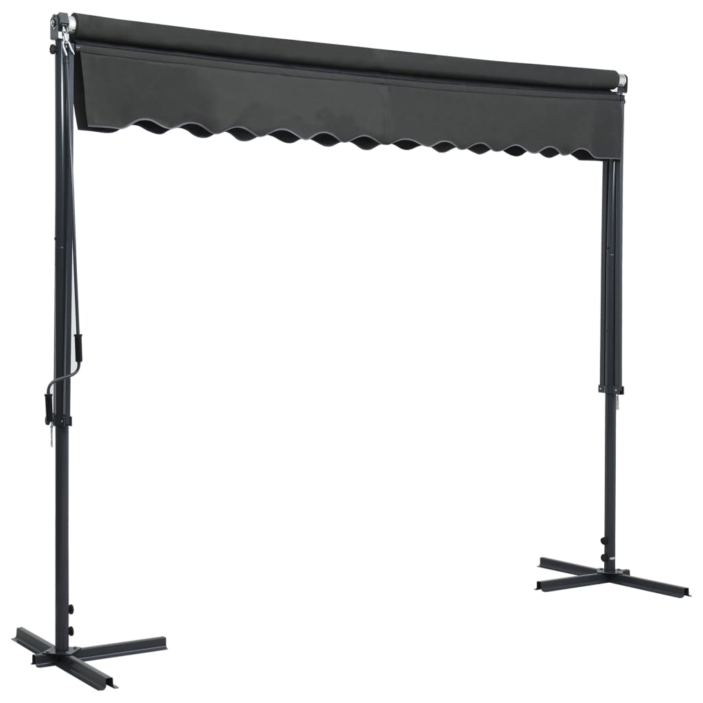 vidaXL Toldo de pie independiente gris antracita 300x300 cm