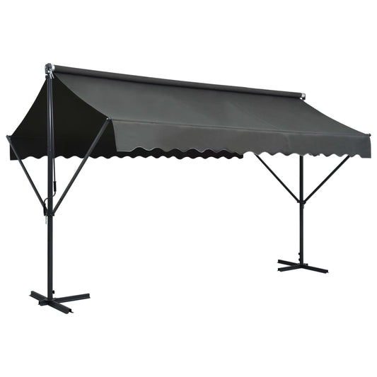 vidaXL Toldo de pie independiente gris antracita 400x300 cm