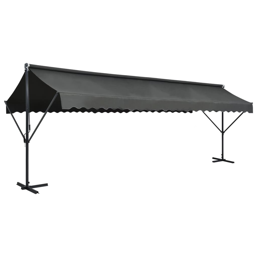 vidaXL Toldo de pie independiente gris antracita 600x300 cm