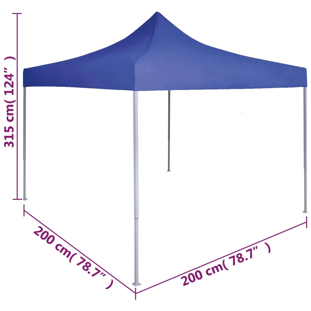 vidaXL Carpa plegable profesional acero azul 2x2 m