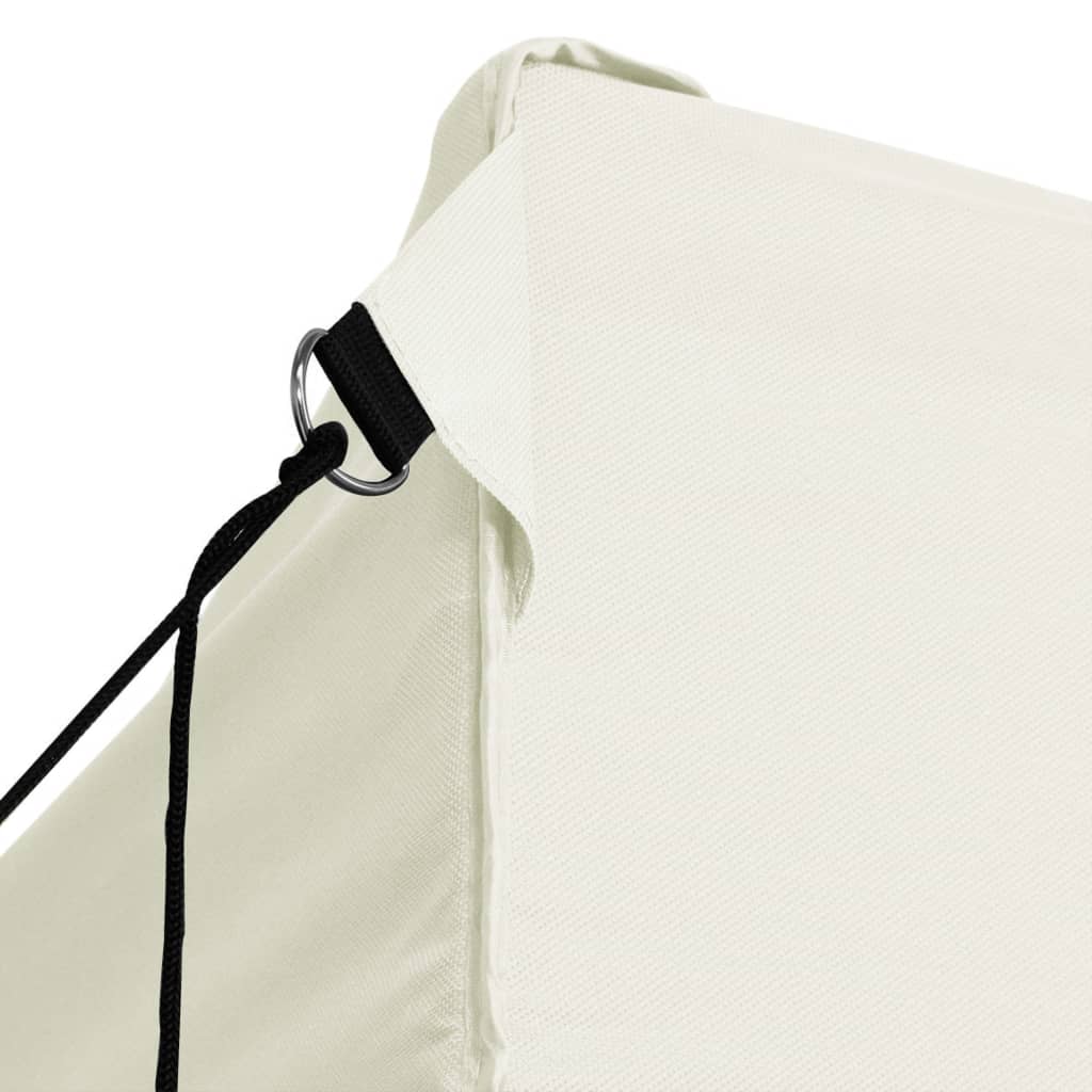 vidaXL Carpa plegable profesional con 4 paredes acero color crema 3x4m