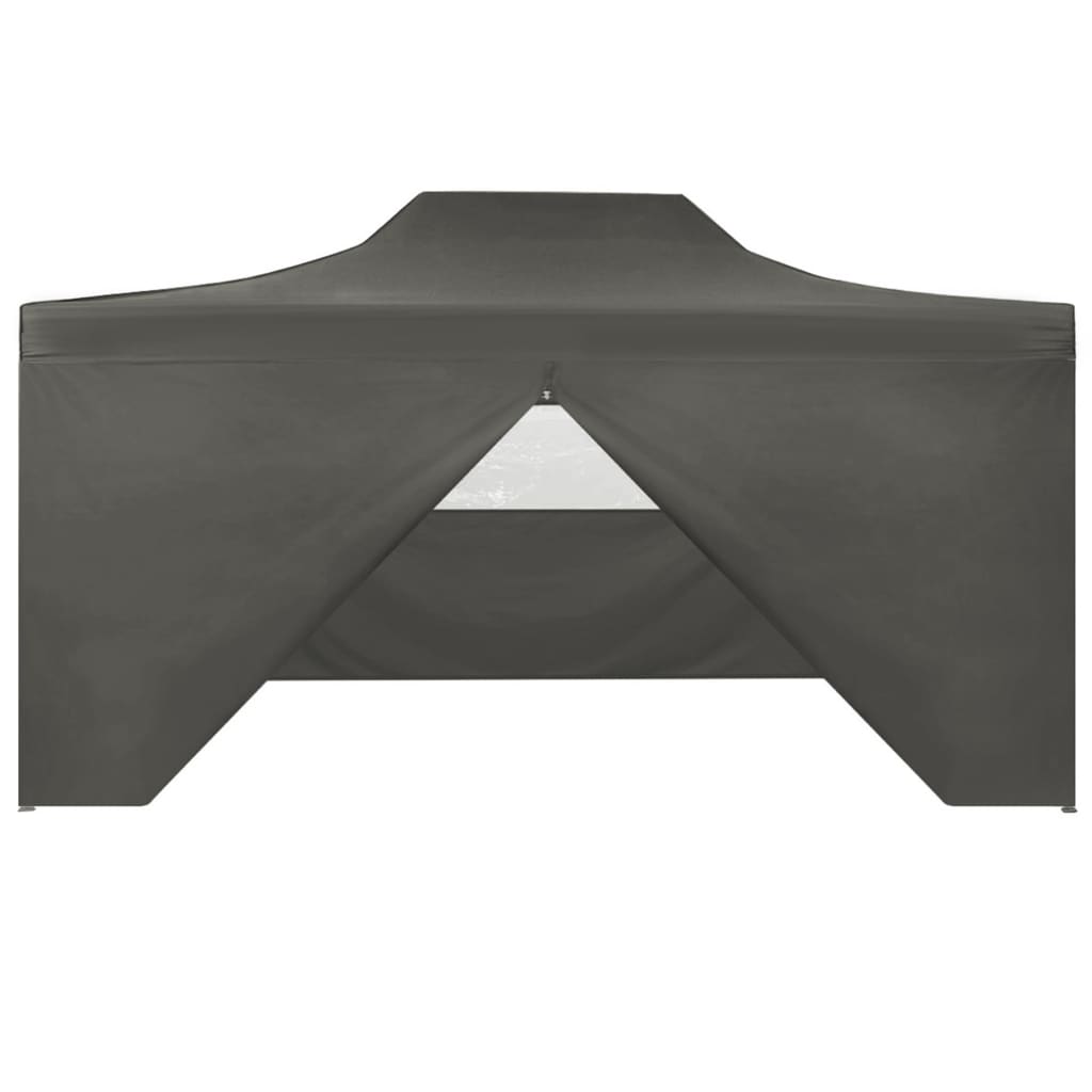 vidaXL Carpa plegable profesional 4 paredes acero gris antracita 3x4 m