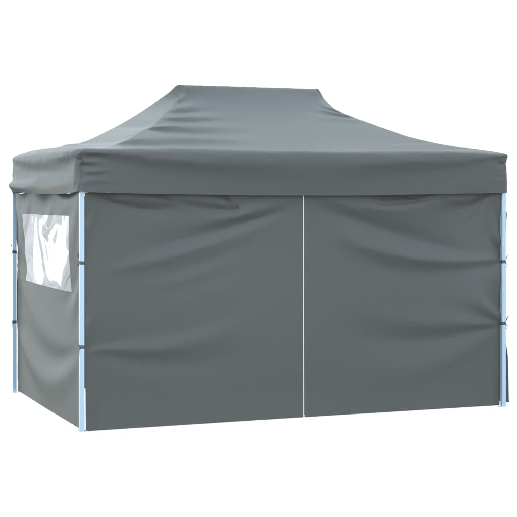 vidaXL Carpa plegable profesional 4 paredes acero gris antracita 3x4 m