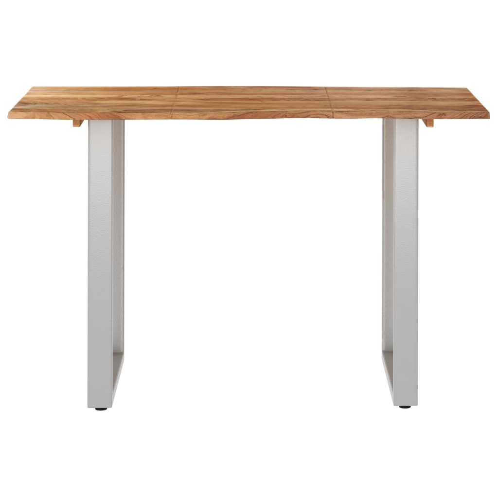 vidaXL Mesa de comedor de madera maciza de acacia 118x58x76 cm