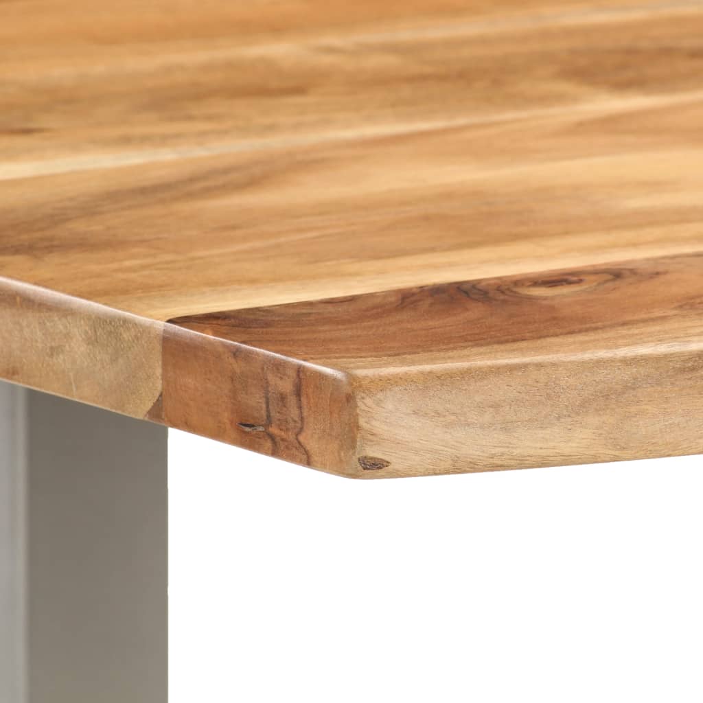 vidaXL Mesa de comedor de madera maciza de acacia 118x58x76 cm