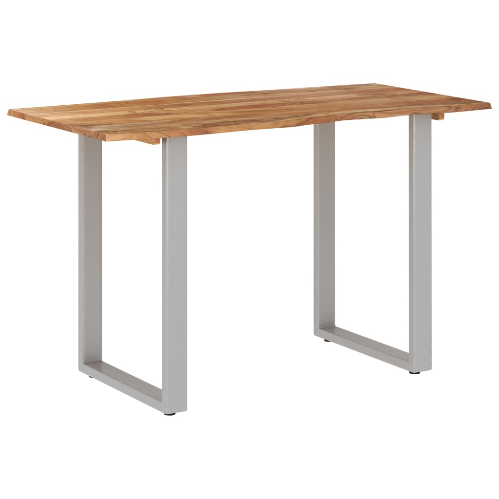 vidaXL Mesa de comedor de madera maciza de acacia 118x58x76 cm