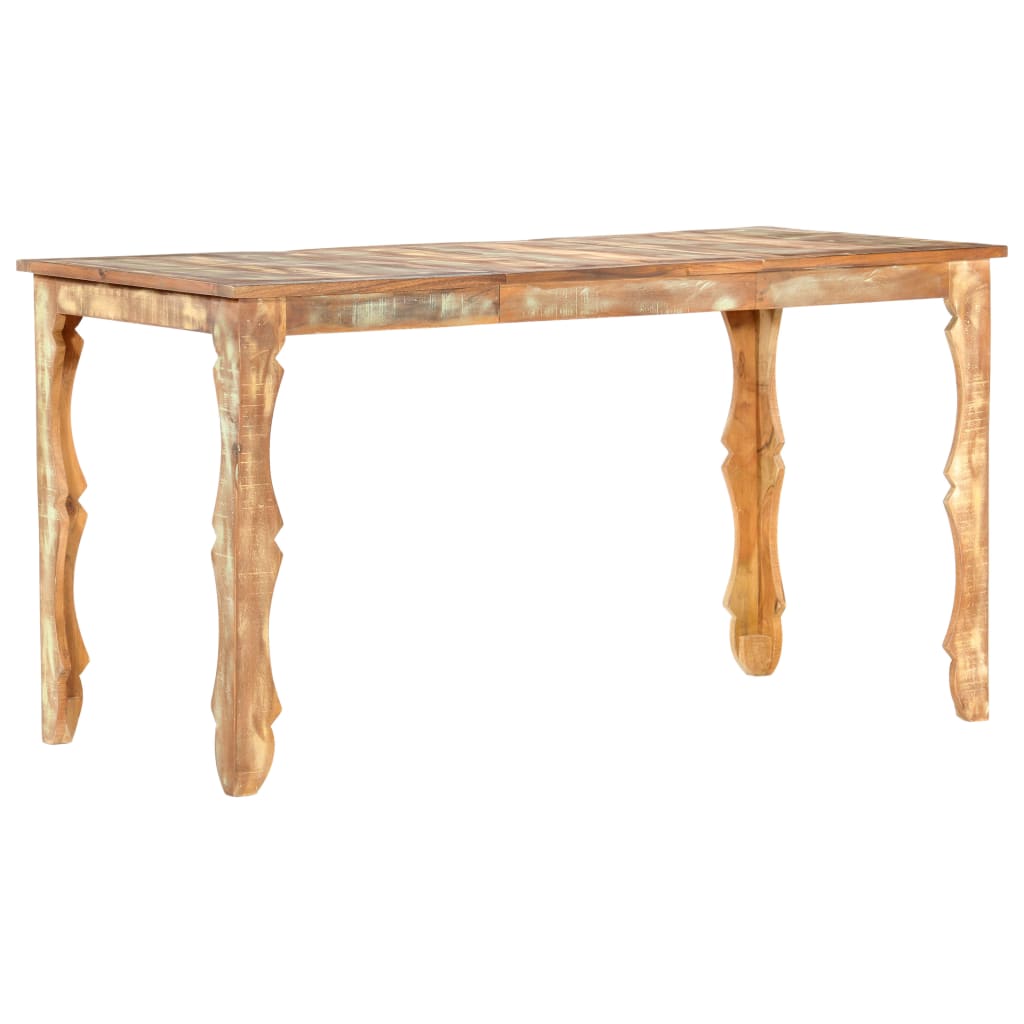 vidaXL Mesa de comedor de madera maciza reciclada 140x70x76 cm