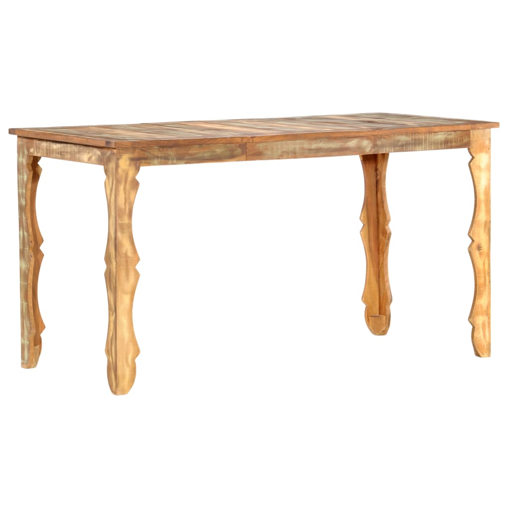 vidaXL Mesa de comedor de madera maciza reciclada 140x70x76 cm