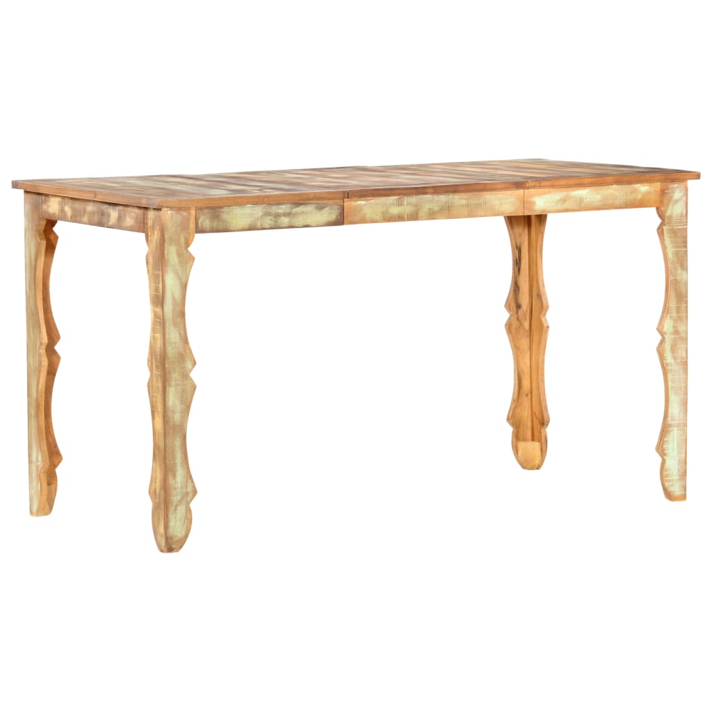 vidaXL Mesa de comedor de madera maciza reciclada 140x70x76 cm