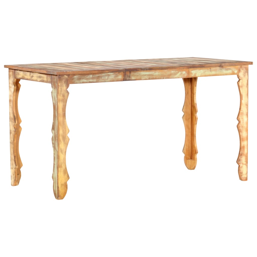 vidaXL Mesa de comedor de madera maciza reciclada 140x70x76 cm