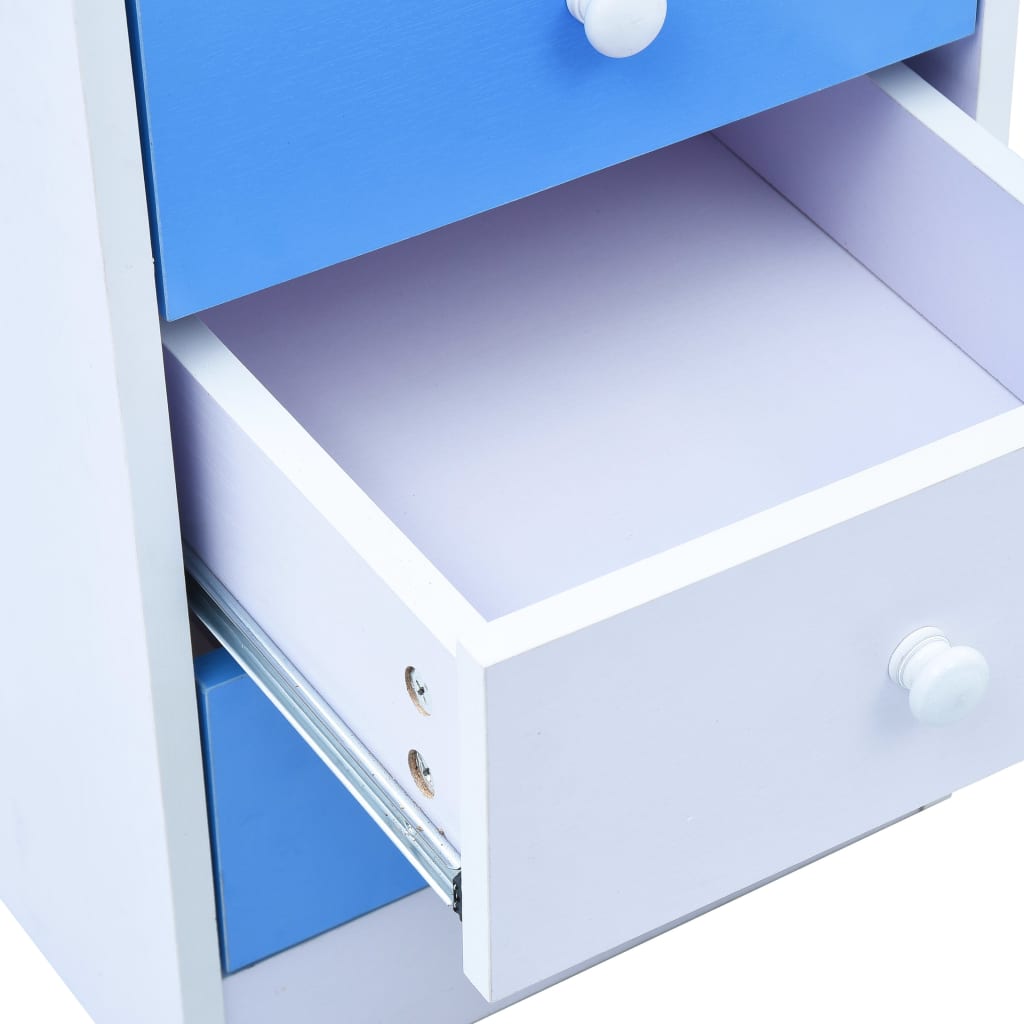 vidaXL Escritorio infantil de dibujo inclinable azul y blanco