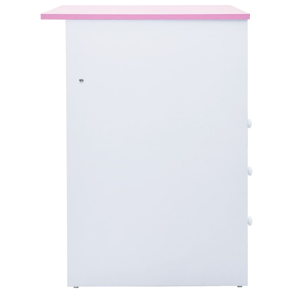 vidaXL Escritorio infantil de dibujo inclinable rosa y blanco