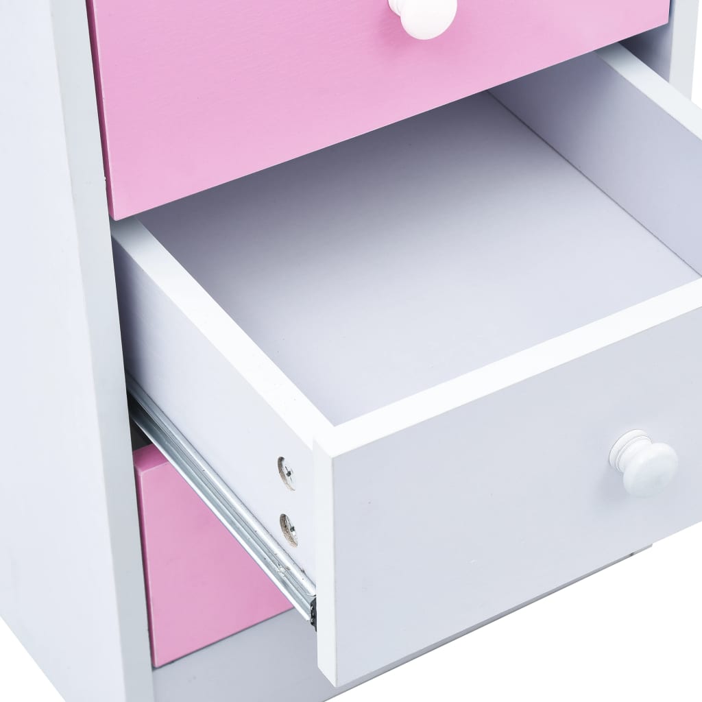 vidaXL Escritorio infantil de dibujo inclinable rosa y blanco