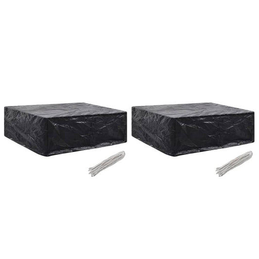 vidaXL Fundas de muebles de jardín 2 uds 8 ojales 250x210x90 cm