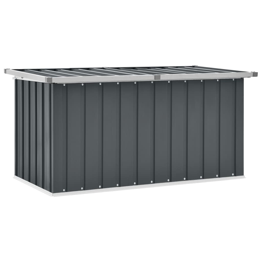 vidaXL Caja de almacenaje para jardín gris 129x67x65 cm