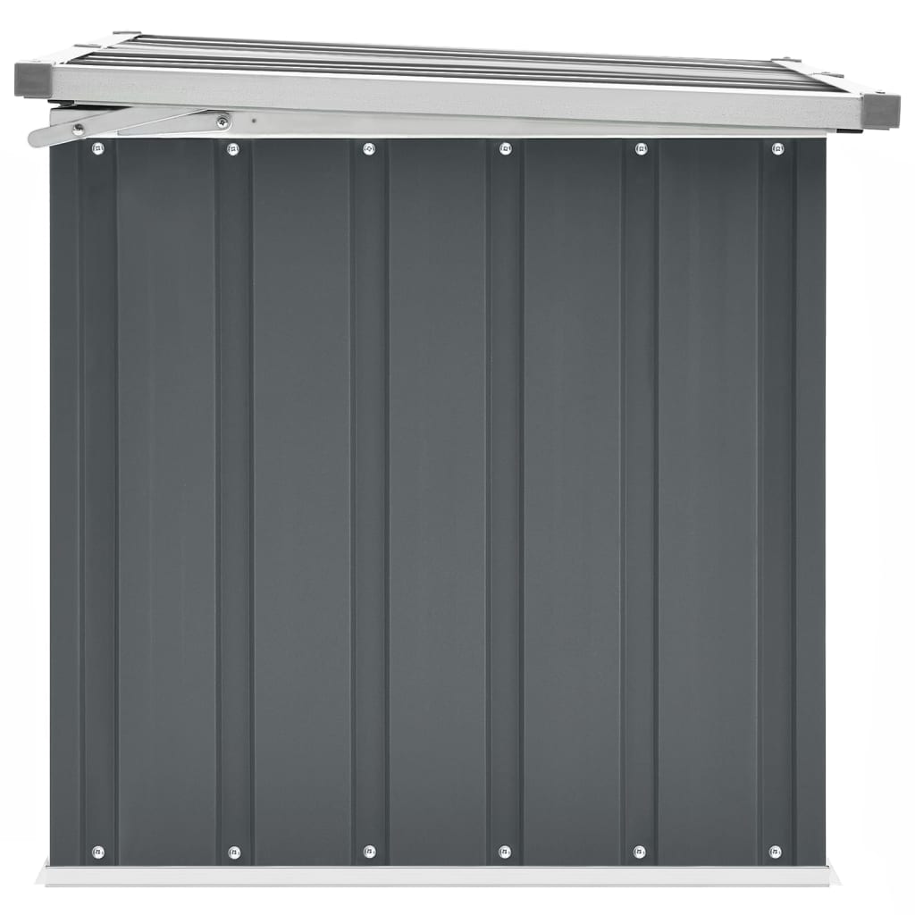 vidaXL Caja de almacenaje para jardín gris 129x67x65 cm