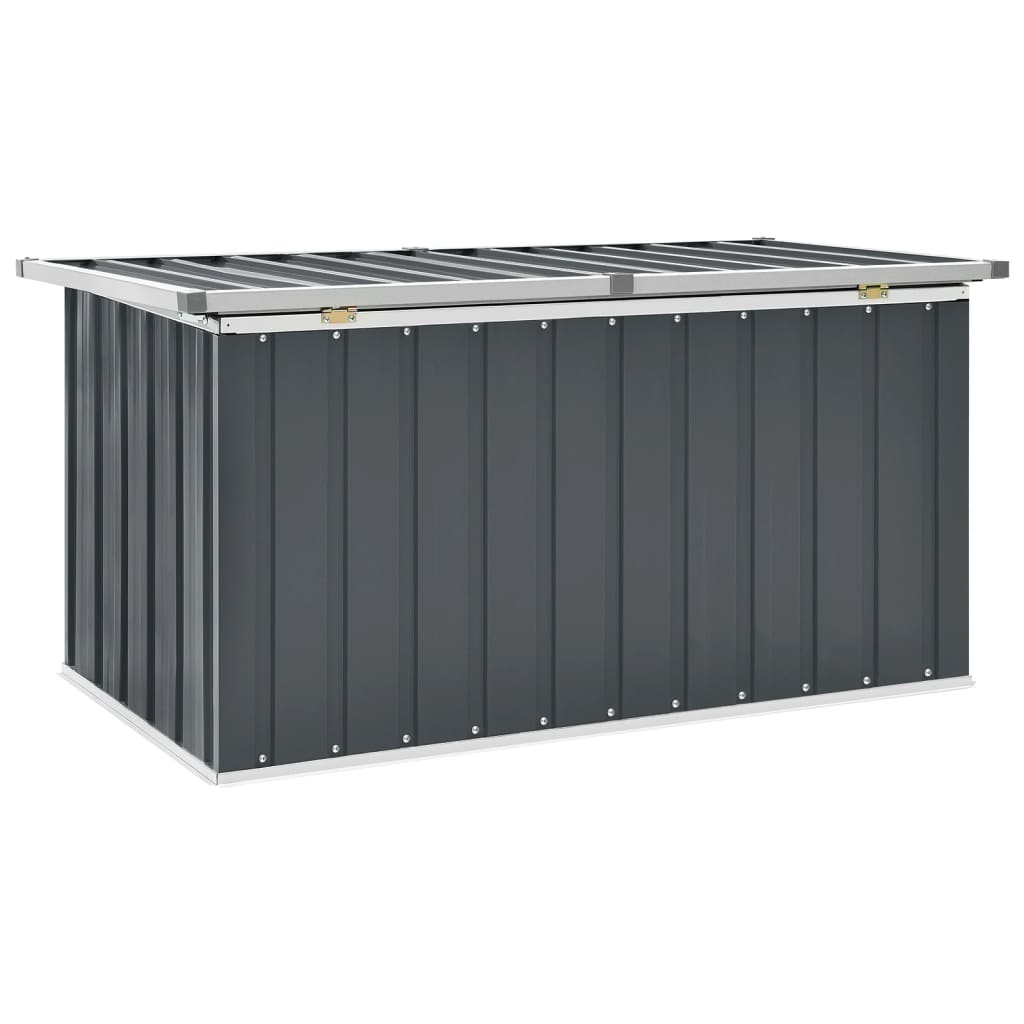 vidaXL Caja de almacenaje para jardín gris 129x67x65 cm