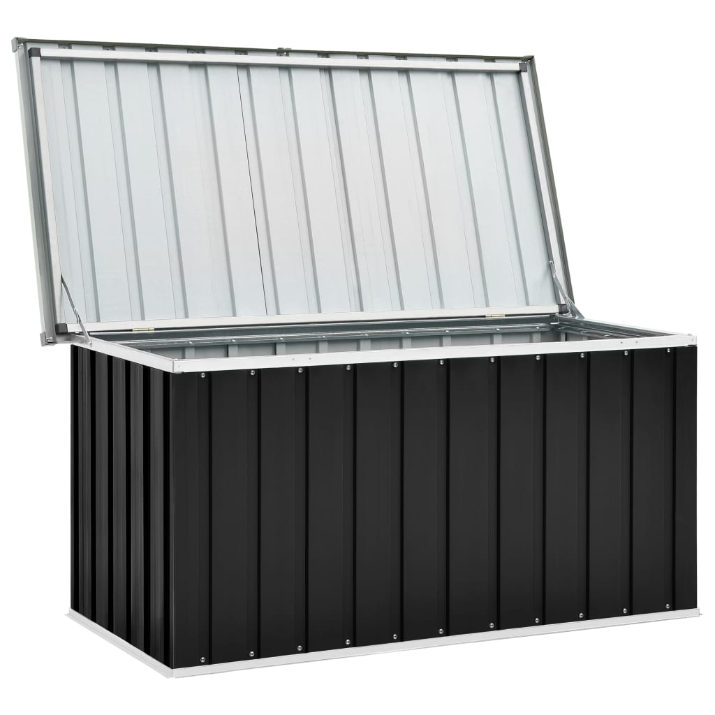 vidaXL Caja de almacenaje para jardín gris antracita 129x67x65 cm