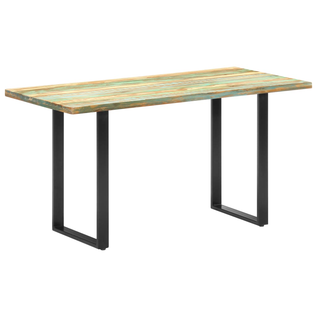 vidaXL Mesa de comedor de madera maciza reciclada 140x70x76 cm