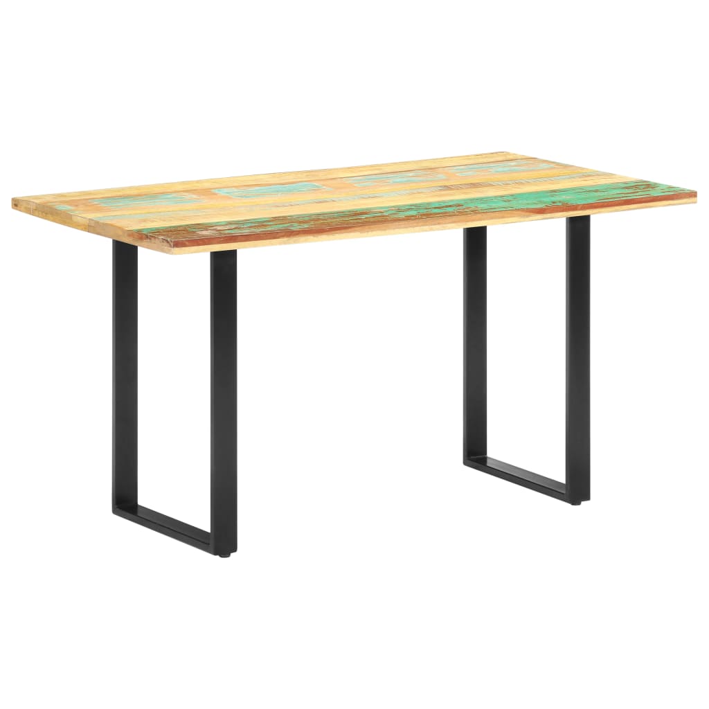 vidaXL Mesa de comedor de madera maciza reciclada 140x70x76 cm