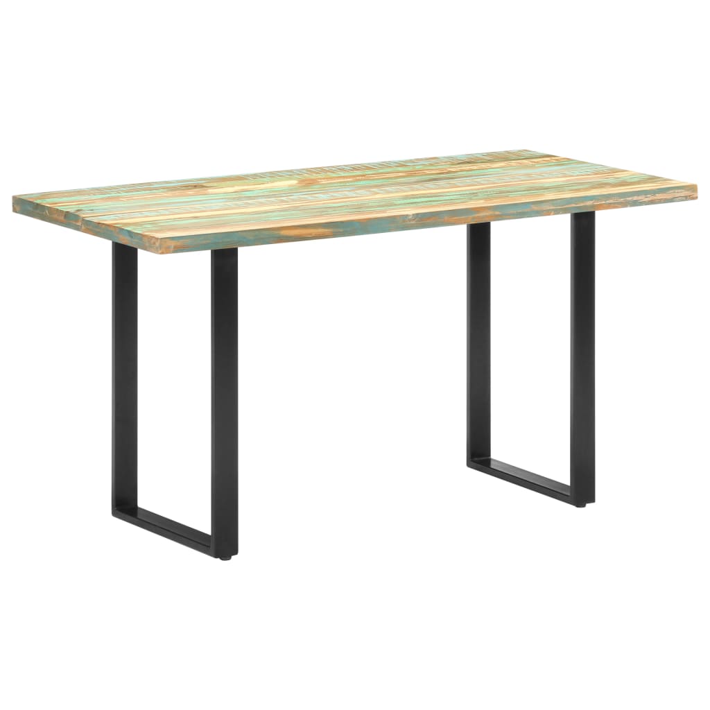 vidaXL Mesa de comedor de madera maciza reciclada 140x70x76 cm