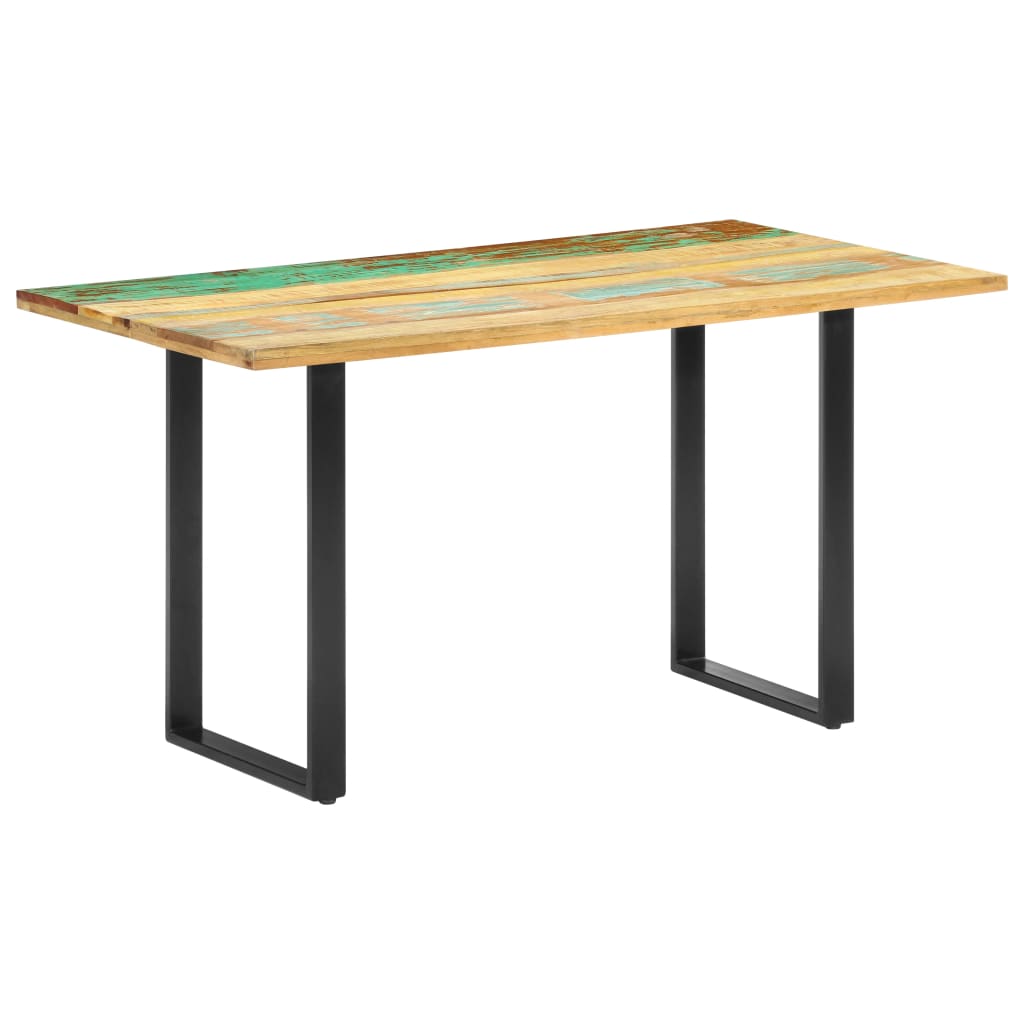 vidaXL Mesa de comedor de madera maciza reciclada 140x70x76 cm