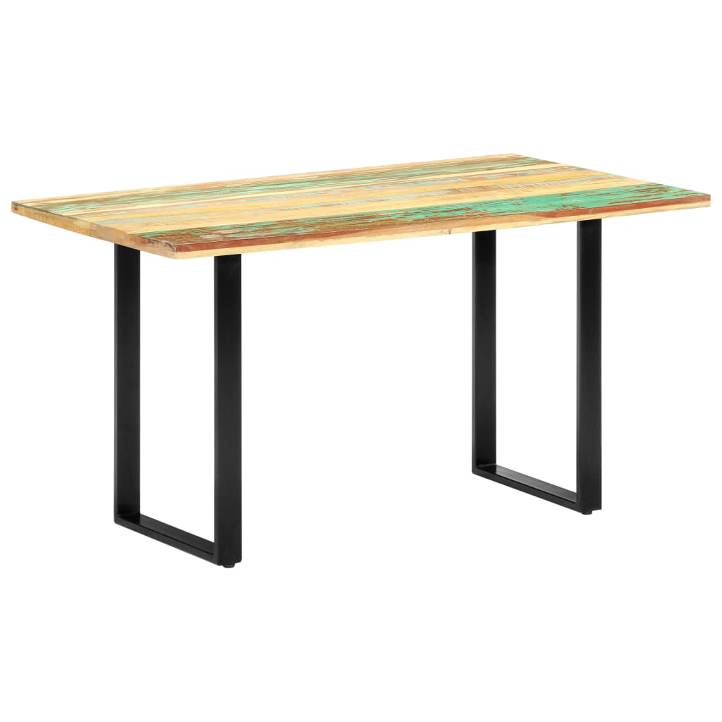 vidaXL Mesa de comedor de madera maciza reciclada 140x70x76 cm