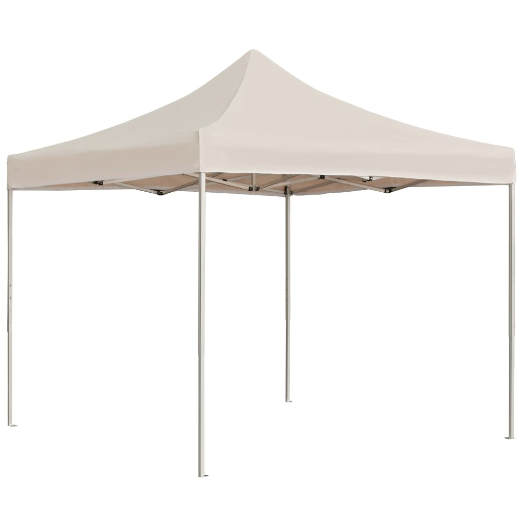 vidaXL Carpa plegable profesional de aluminio color crema 2x2 m