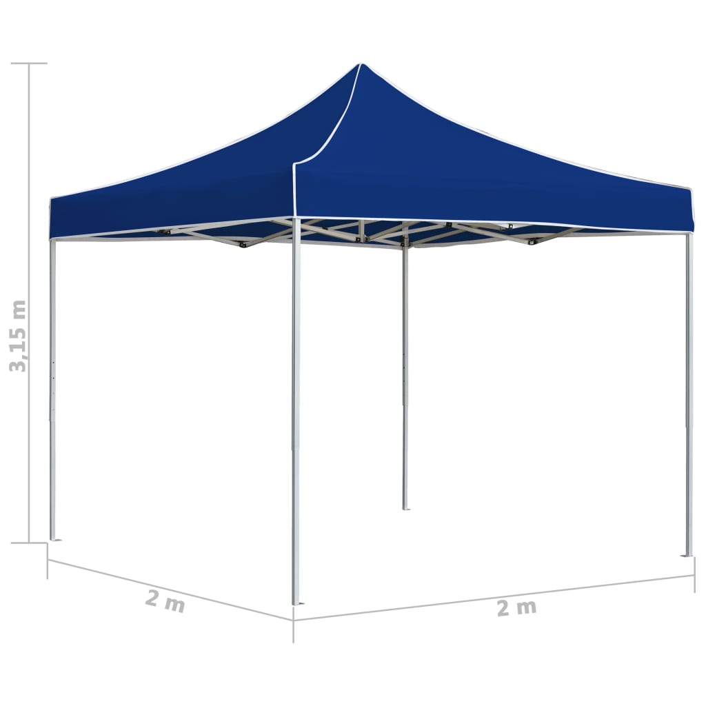 vidaXL Carpa plegable profesional de aluminio azul 2x2 m