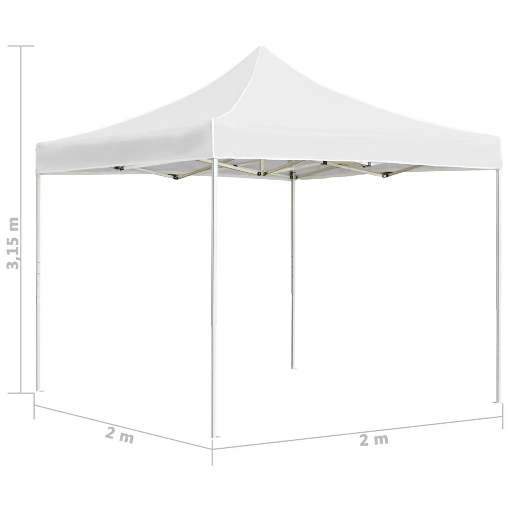 vidaXL Carpa plegable profesional de aluminio blanco 2x2 m