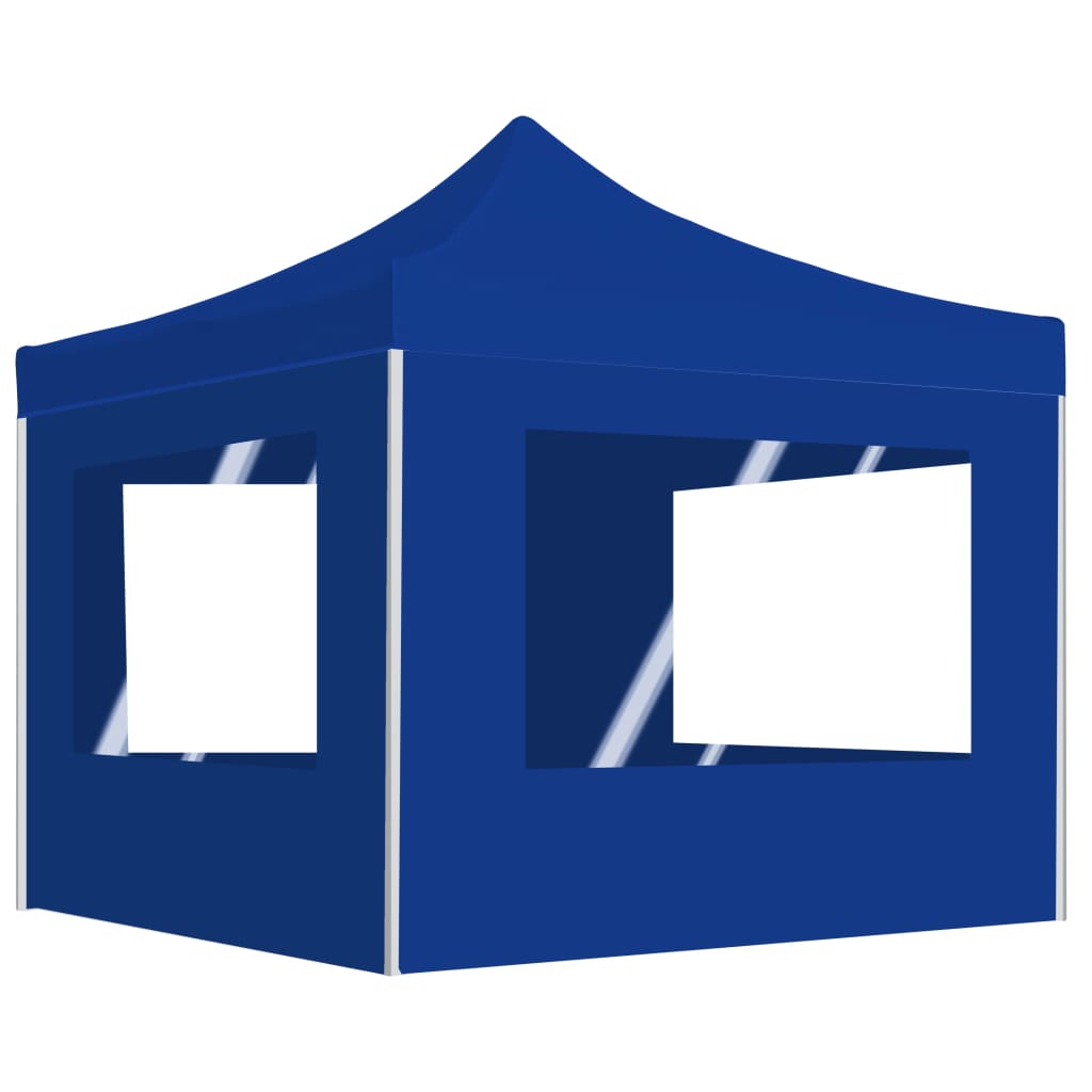 vidaXL Carpa plegable profesional con paredes aluminio azul 2x2 m