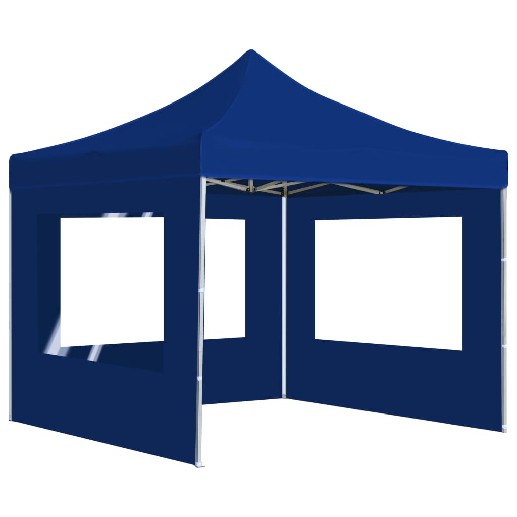 vidaXL Carpa plegable profesional con paredes aluminio azul 2x2 m