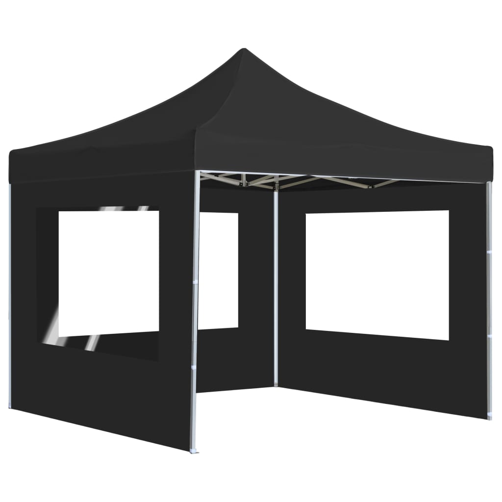 vidaXL Carpa plegable profesional con paredes aluminio gris 2x2 m