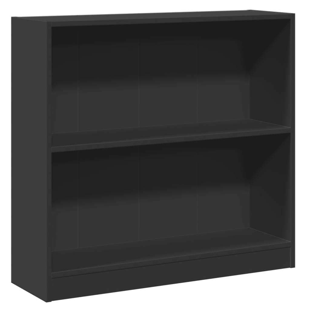 vidaXL Estantería de madera contrachapada negro 80x24x75 cm