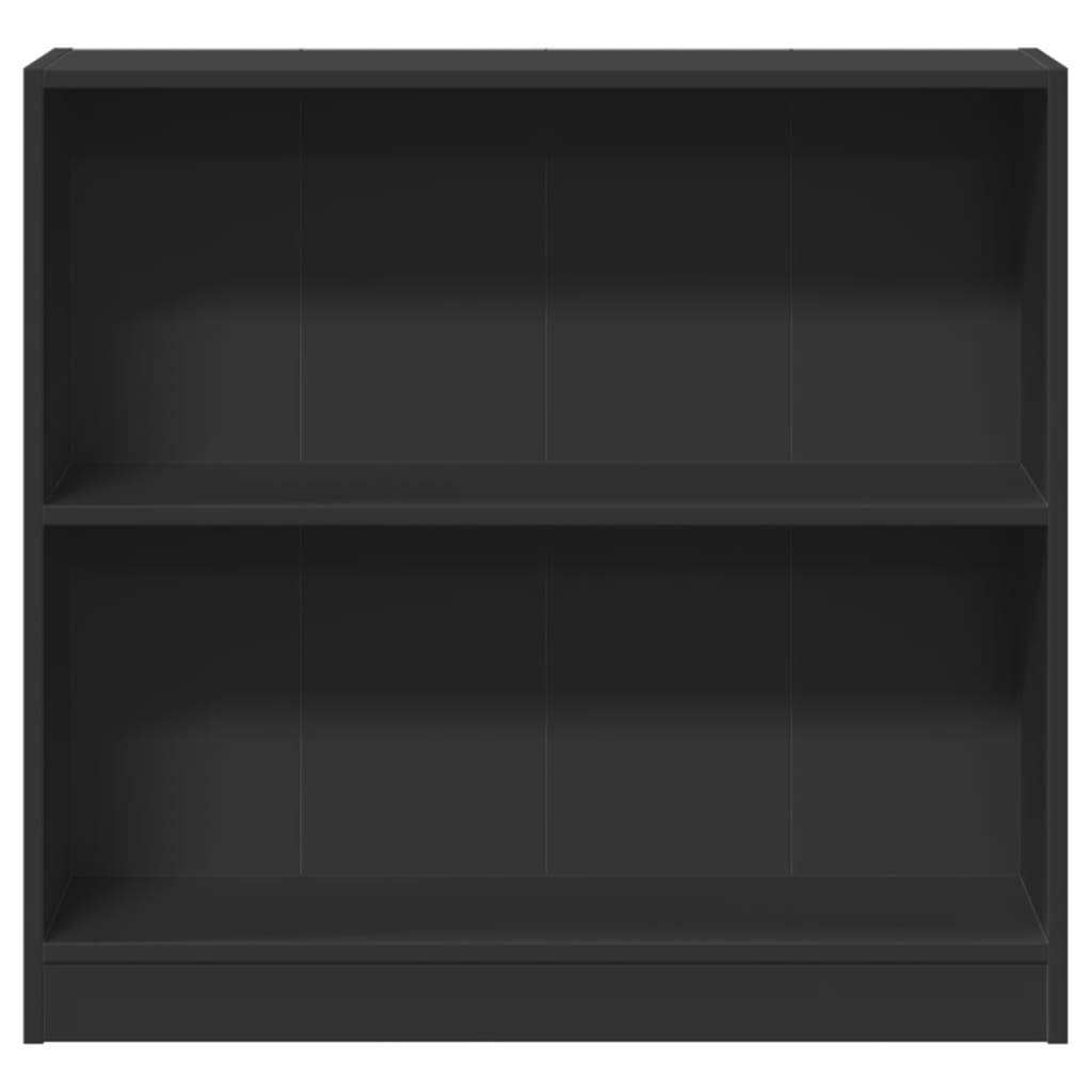 vidaXL Estantería de madera contrachapada negro 80x24x75 cm