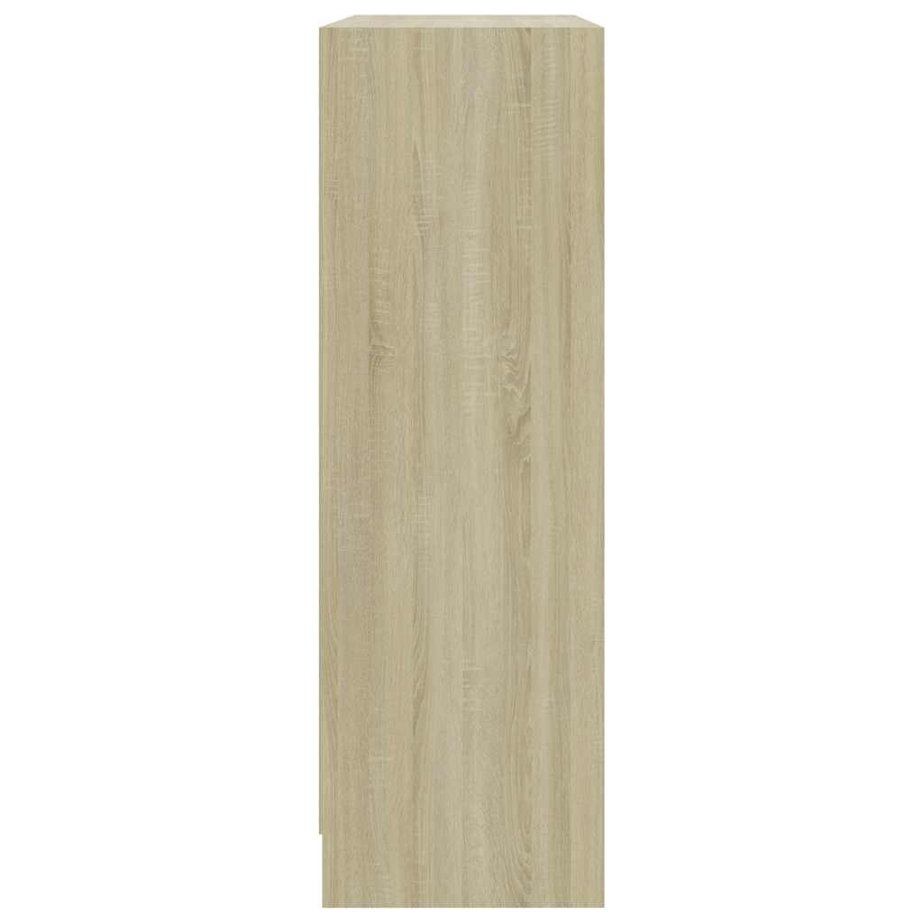 vidaXL Estantería de madera contrachapada color roble 80x24x75 cm