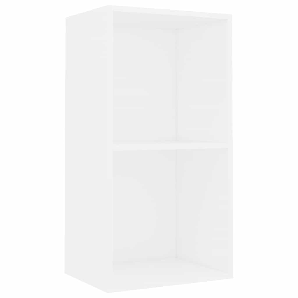 vidaXL Estantería 2 niveles madera contrachapada blanco 40x30x76,5 cm