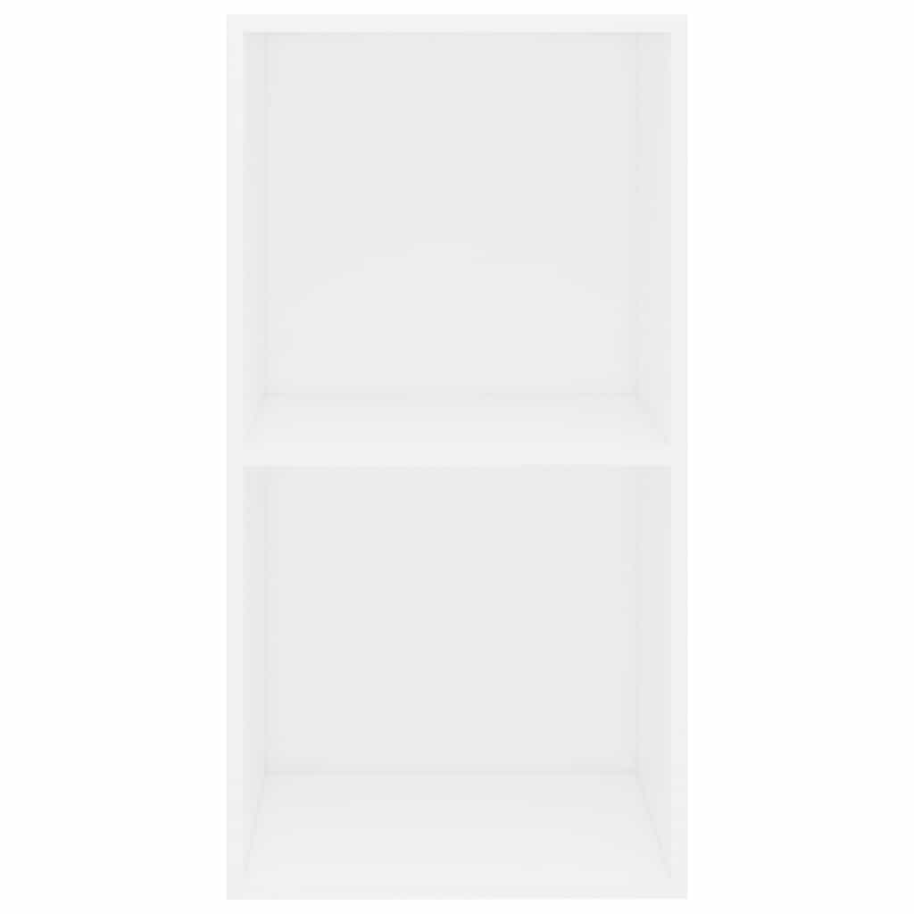 vidaXL Estantería 2 niveles madera contrachapada blanco 40x30x76,5 cm