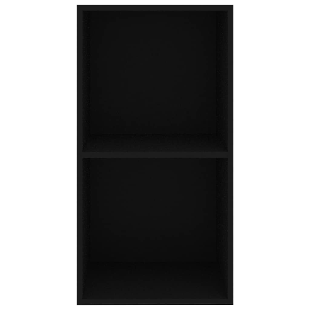 vidaXL Estantería de 2 niveles madera contrachapada negro 40x30x76,5cm