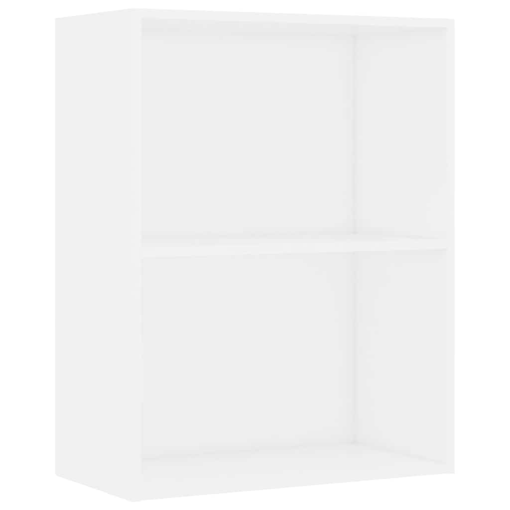 vidaXL Estantería de 2niveles madera contrachapada blanca 60x30x76,5cm