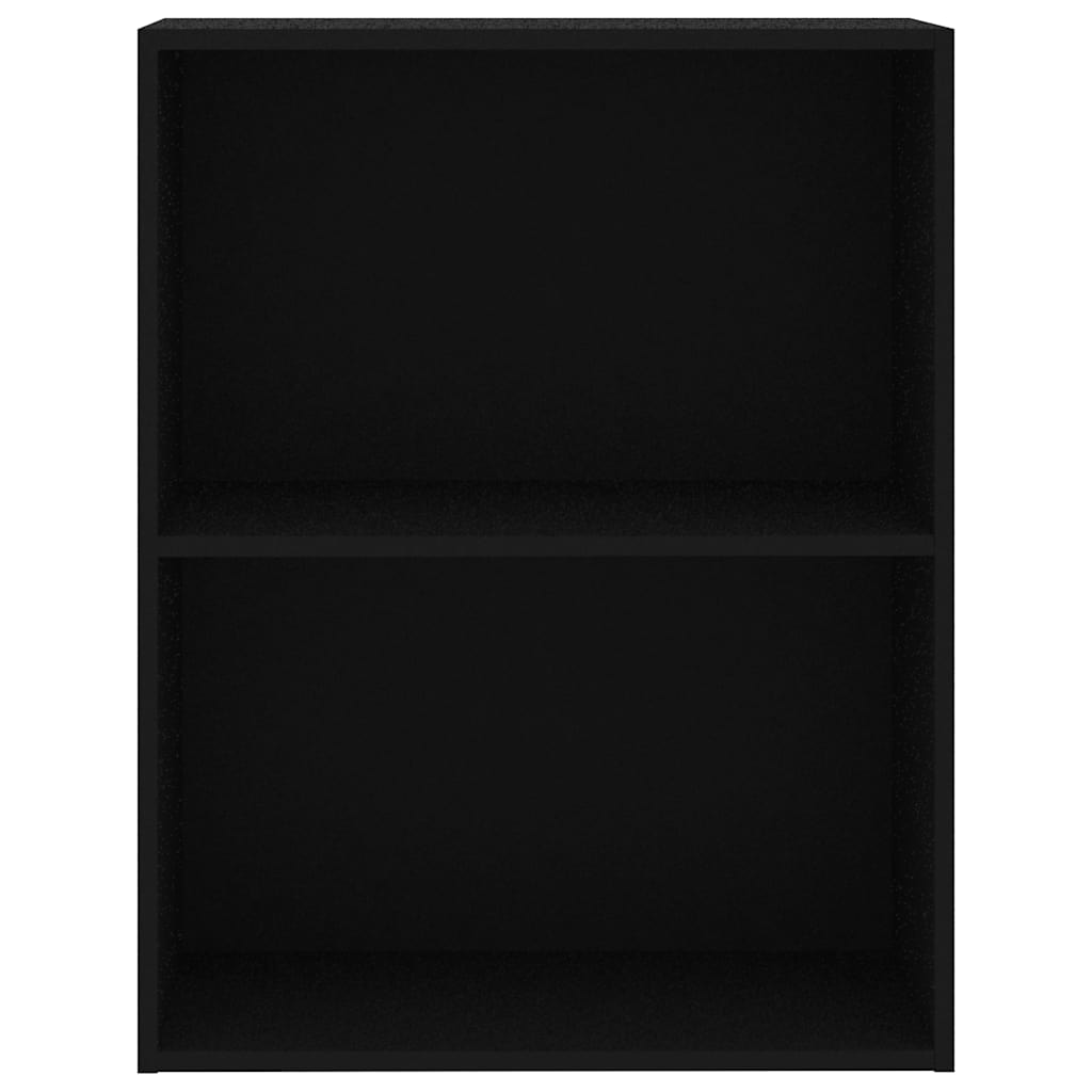 vidaXL Estantería de 2 niveles madera contrachapada negro 60x30x76,5cm