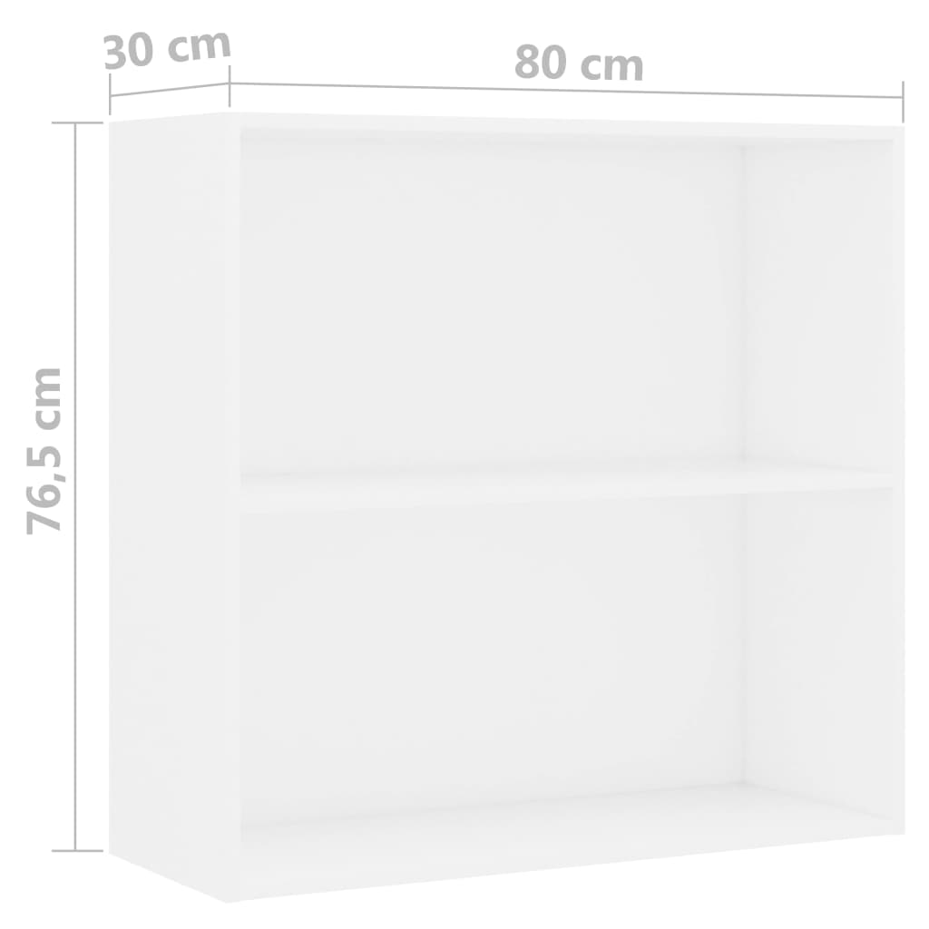 vidaXL Estantería de madera de ingeniería blanca 80x30x76,5 cm