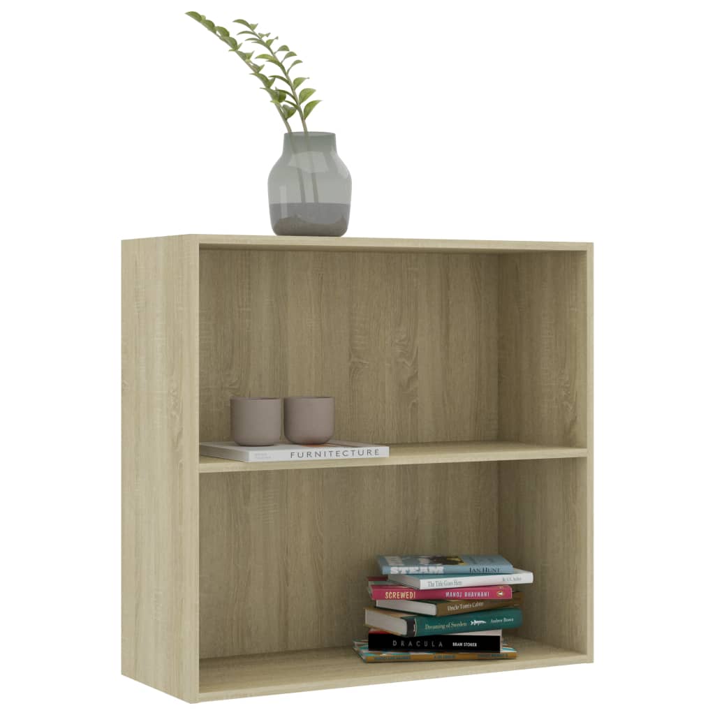 vidaXL Estantería de madera de ingeniería roble Sonoma 80x30x76,5 cm