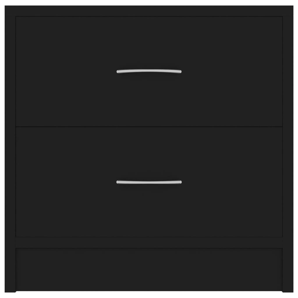 vidaXL Mesitas de noche 2 uds madera contrachapada negro 40x30x40 cm