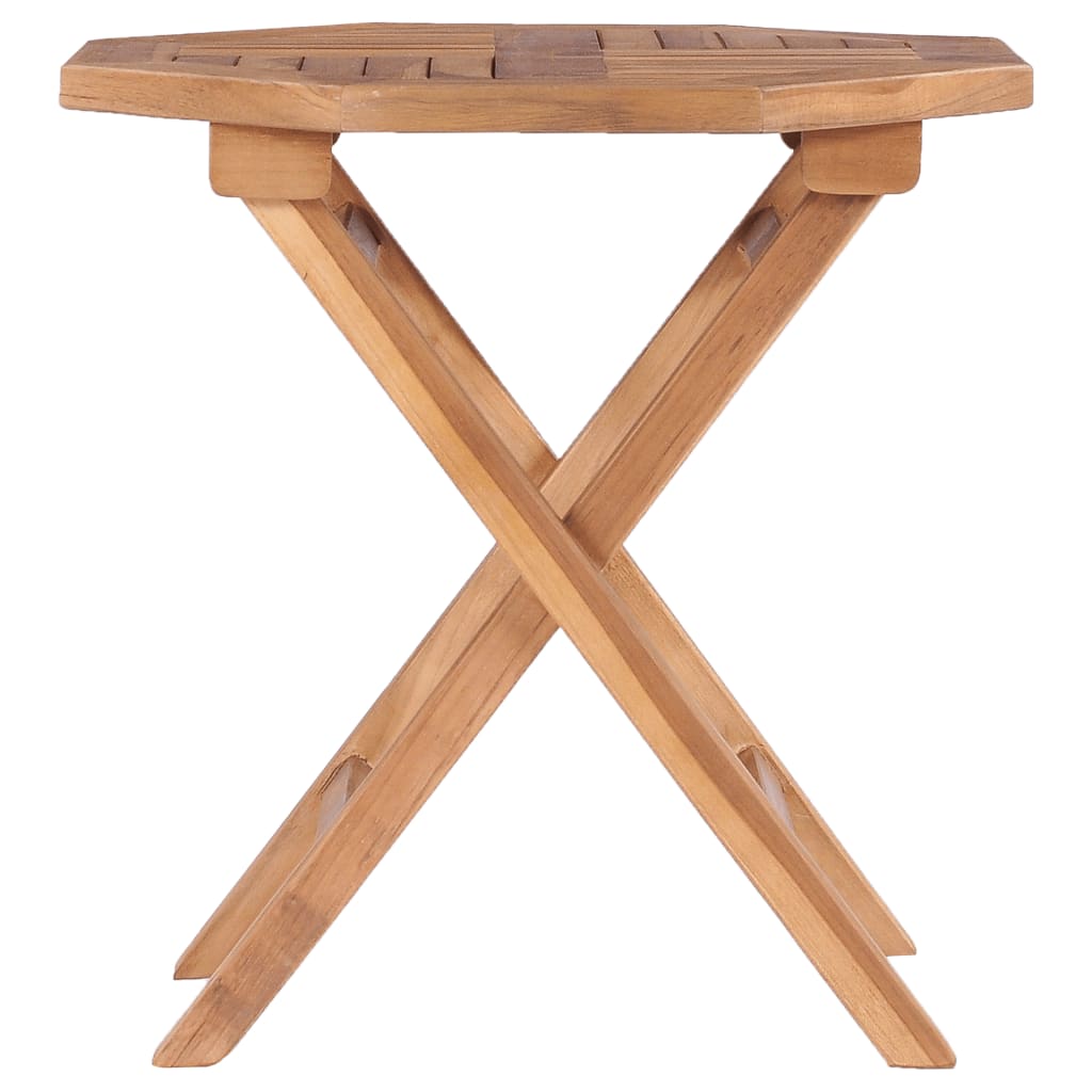 vidaXL Mesa de jardín plegable madera maciza de teca 45x45x45 cm