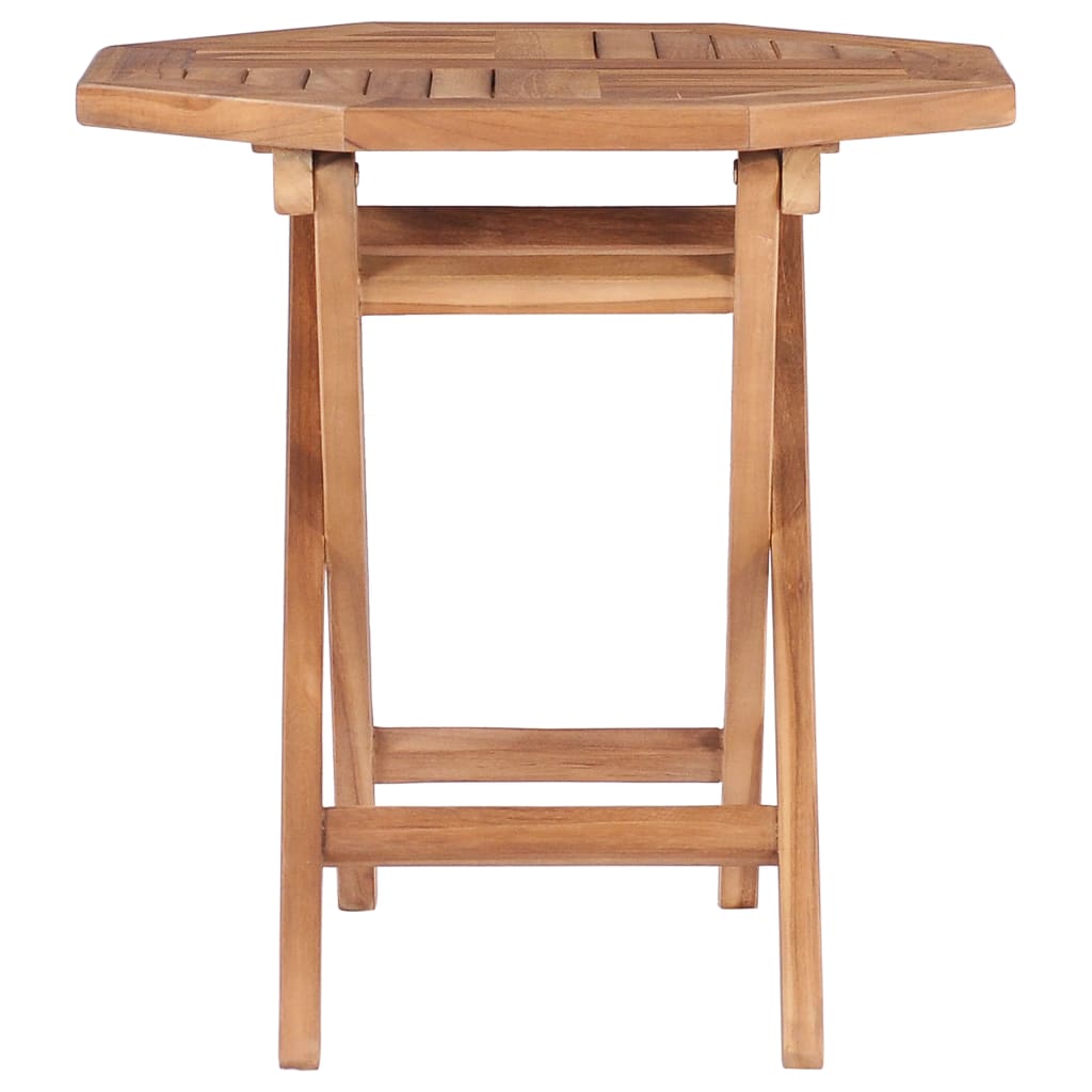 vidaXL Mesa de jardín plegable madera maciza de teca 45x45x45 cm