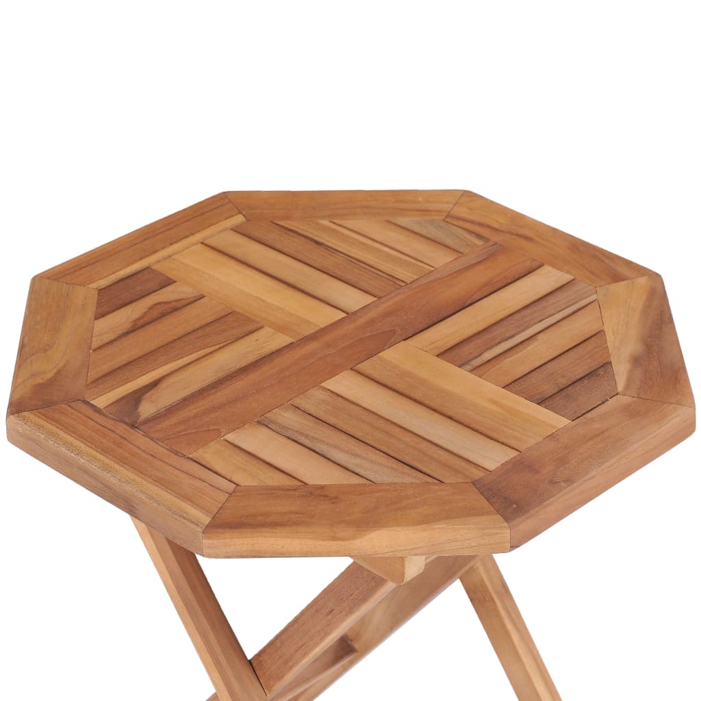 vidaXL Mesa de jardín plegable madera maciza de teca 45x45x45 cm