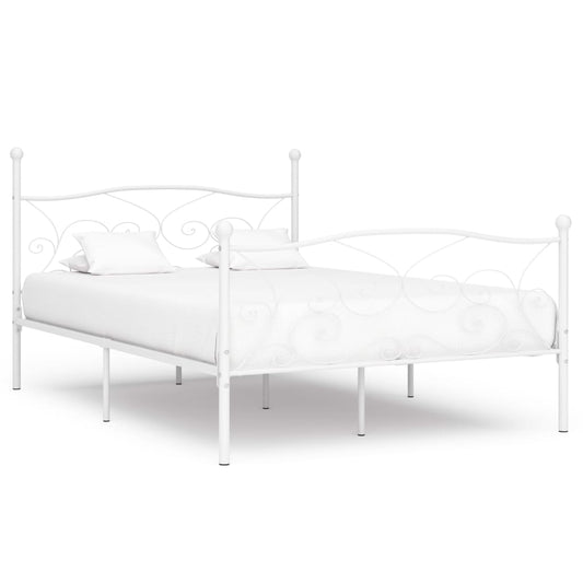 vidaXL Estructura cama con somier sin colchón metal blanco 120x200 cm